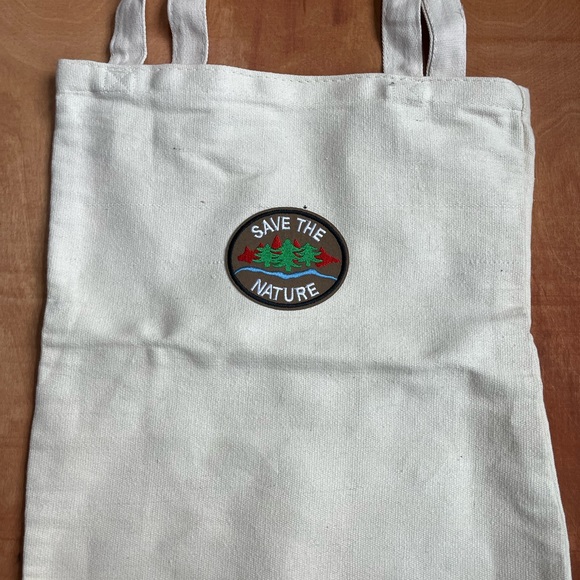 Save the Nature Patch Cotton Tote Bag - Picture 2 of 3